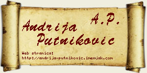Andrija Putniković vizit kartica